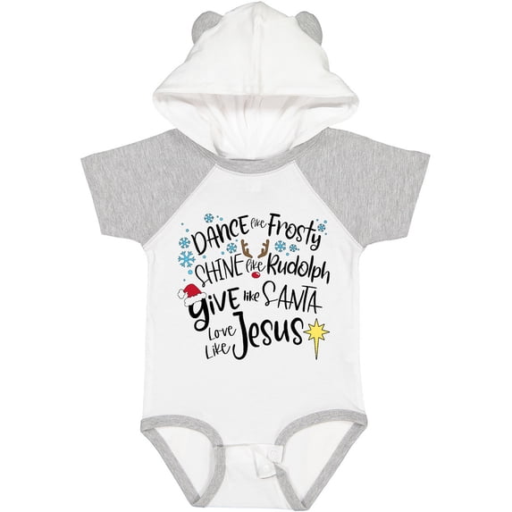 Inktastic Dance Like Frosty, Shine Like Rudolph, Give Like Santa Boys or Girls Baby Bodysuit