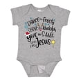 thumbnail image 1 of Inktastic Dance Like Frosty, Shine Like Rudolph, Give Like Santa Boys or Girls Baby Bodysuit, 1 of 5