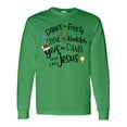 thumbnail image 1 of Inktastic Dance Like Frosty, Shine Like Rudolph, Give Like Santa Long Sleeve T-Shirt, 1 of 5