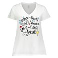 thumbnail image 1 of Inktastic Dance Like Frosty, Shine Like Rudolph, Give Like Santa Women's Plus Size V-Neck T-Shirt, 1 of 5