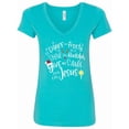 thumbnail image 1 of Inktastic Dance Like Frosty, Shine Like Rudolph, Give Like Santa Women's V-Neck T-Shirt, 1 of 5