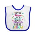 thumbnail image 1 of Inktastic Dance with Fairies, Ride a Unicorn, Swim with Mermaids Boys or Girls Baby Bib, 1 of 4