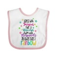 thumbnail image 1 of Inktastic Dance with Fairies, Ride a Unicorn, Swim with Mermaids Boys or Girls Baby Bib, 1 of 4