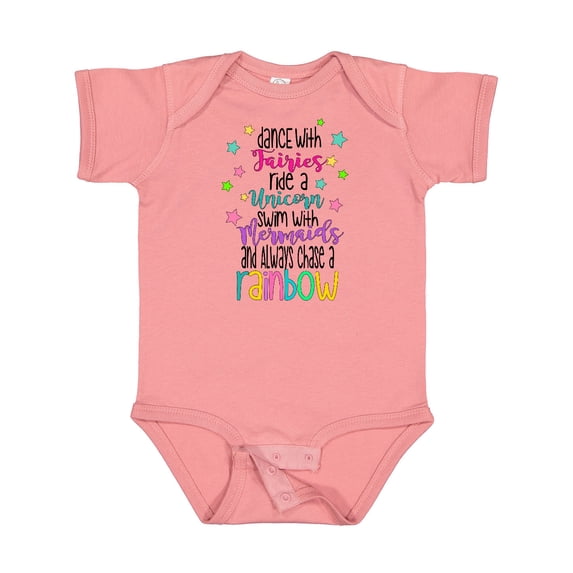 Inktastic Dance with Fairies, Ride a Unicorn, Swim with Mermaids Boys or Girls Baby Bodysuit