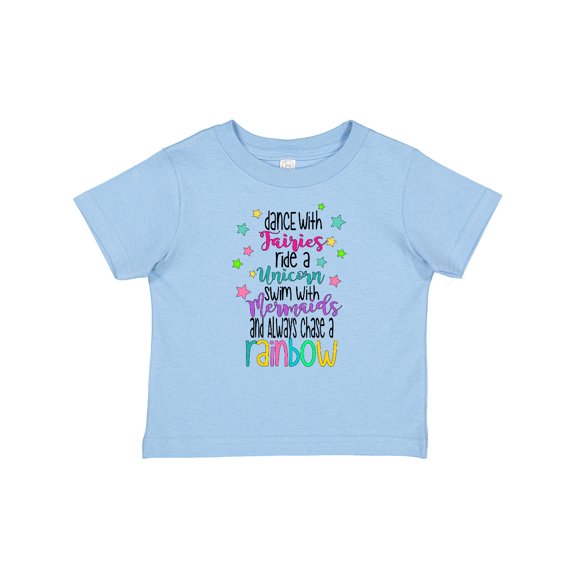 Inktastic Dance with Fairies, Ride a Unicorn, Swim with Mermaids Boys or Girls Baby T-Shirt