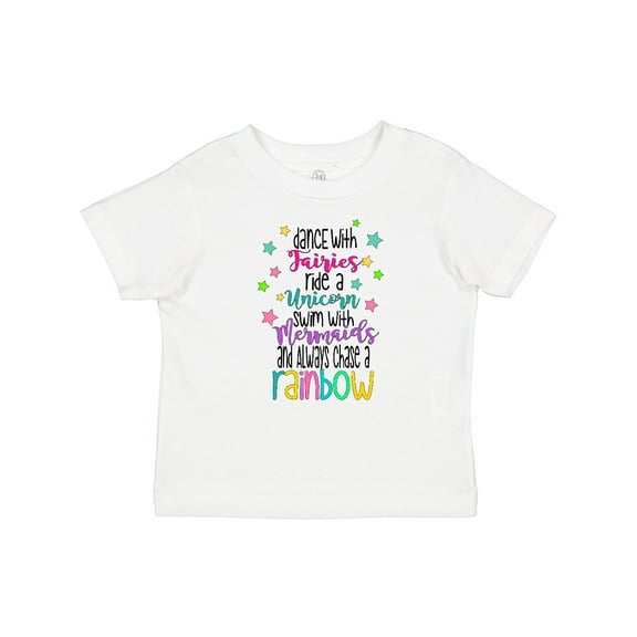 Inktastic Dance with Fairies, Ride a Unicorn, Swim with Mermaids Boys or Girls Baby T-Shirt