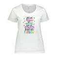 thumbnail image 1 of Inktastic Dance with Fairies, Ride a Unicorn, Swim with Mermaids Women's Plus Size T-Shirt, 1 of 5
