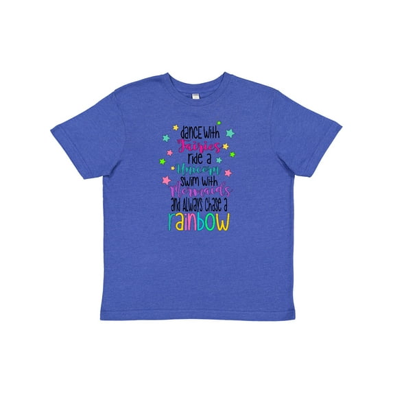 Inktastic Dance with Fairies, Ride a Unicorn, Swim with Mermaids Youth T-Shirt