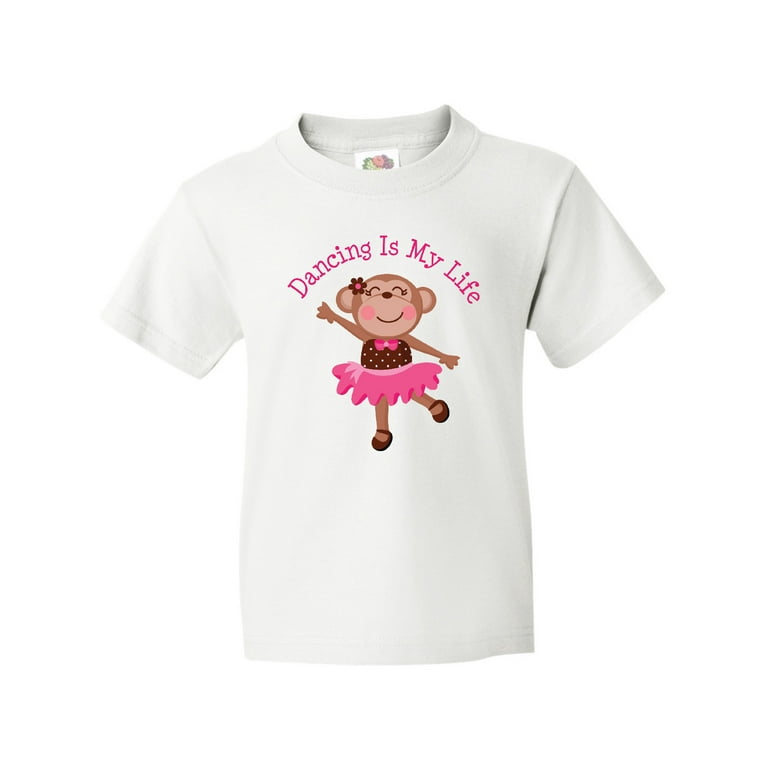 Inktastic Dancing Monkey Girls Youth T-Shirt