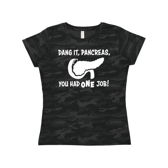 Inktastic Dang It, Pancreas, You Had One Job- Type 1 Diabetes Awareness and Humor Women's T-Shirt