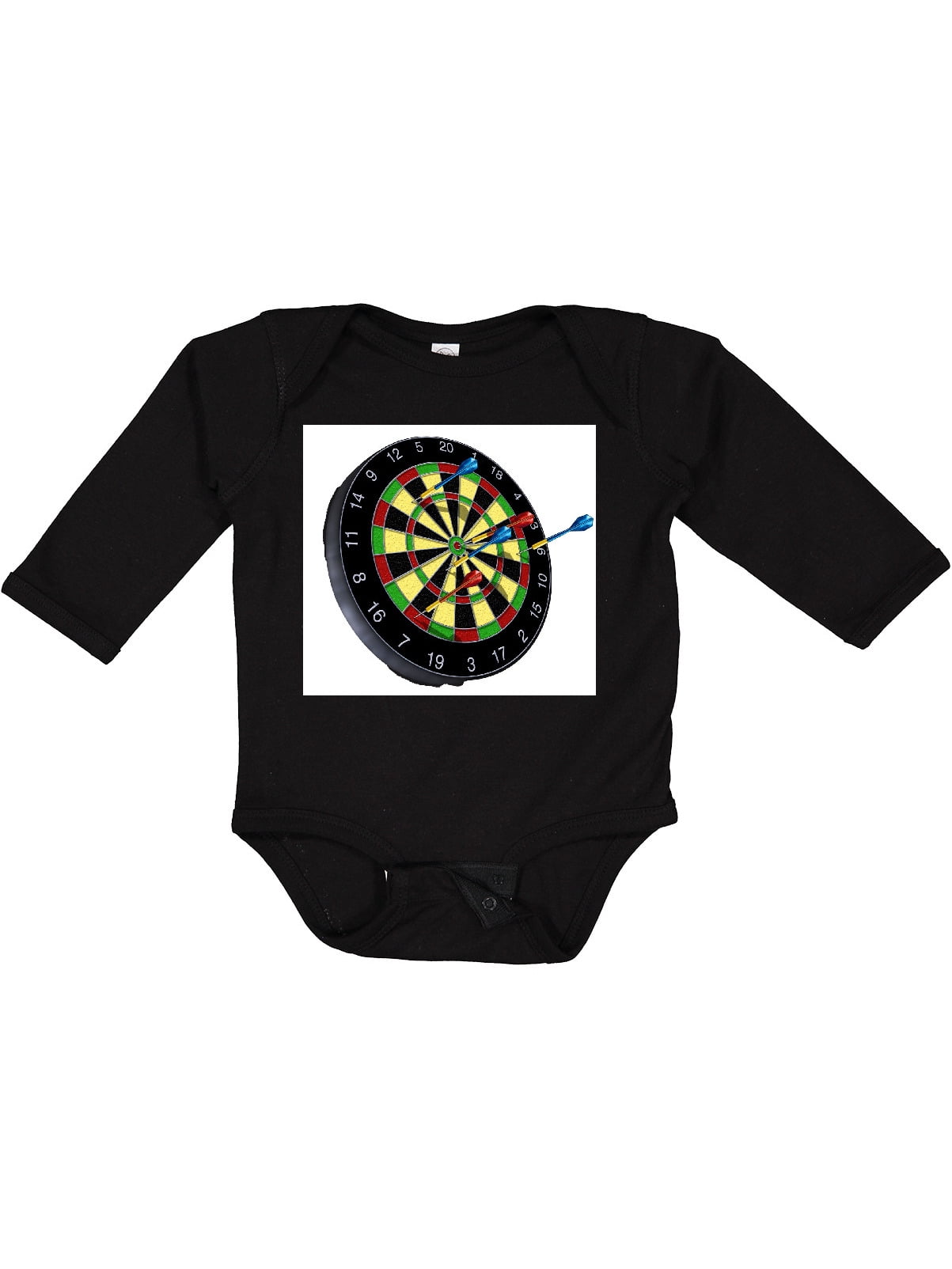 Inktastic Dart Board Boys or Girls Long Sleeve Baby Bodysuit