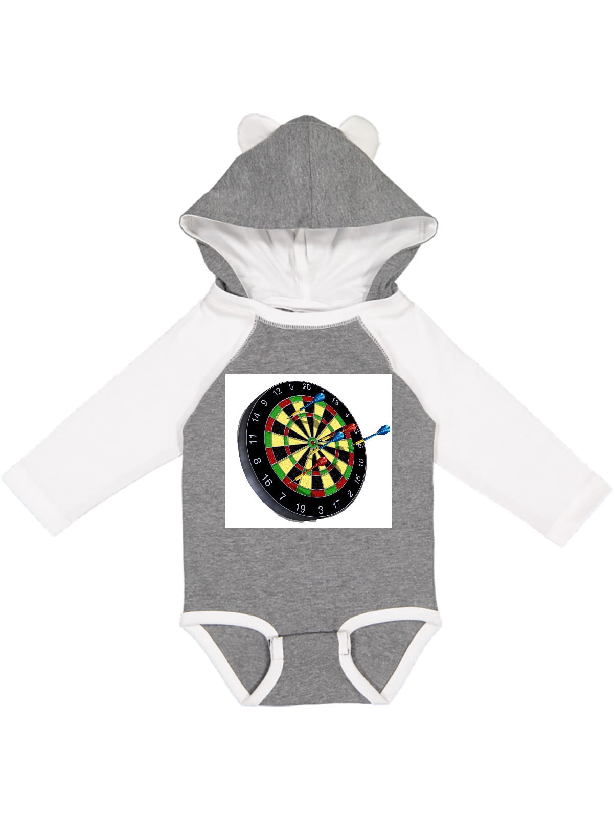 Inktastic Dart Board Boys or Girls Long Sleeve Baby Bodysuit