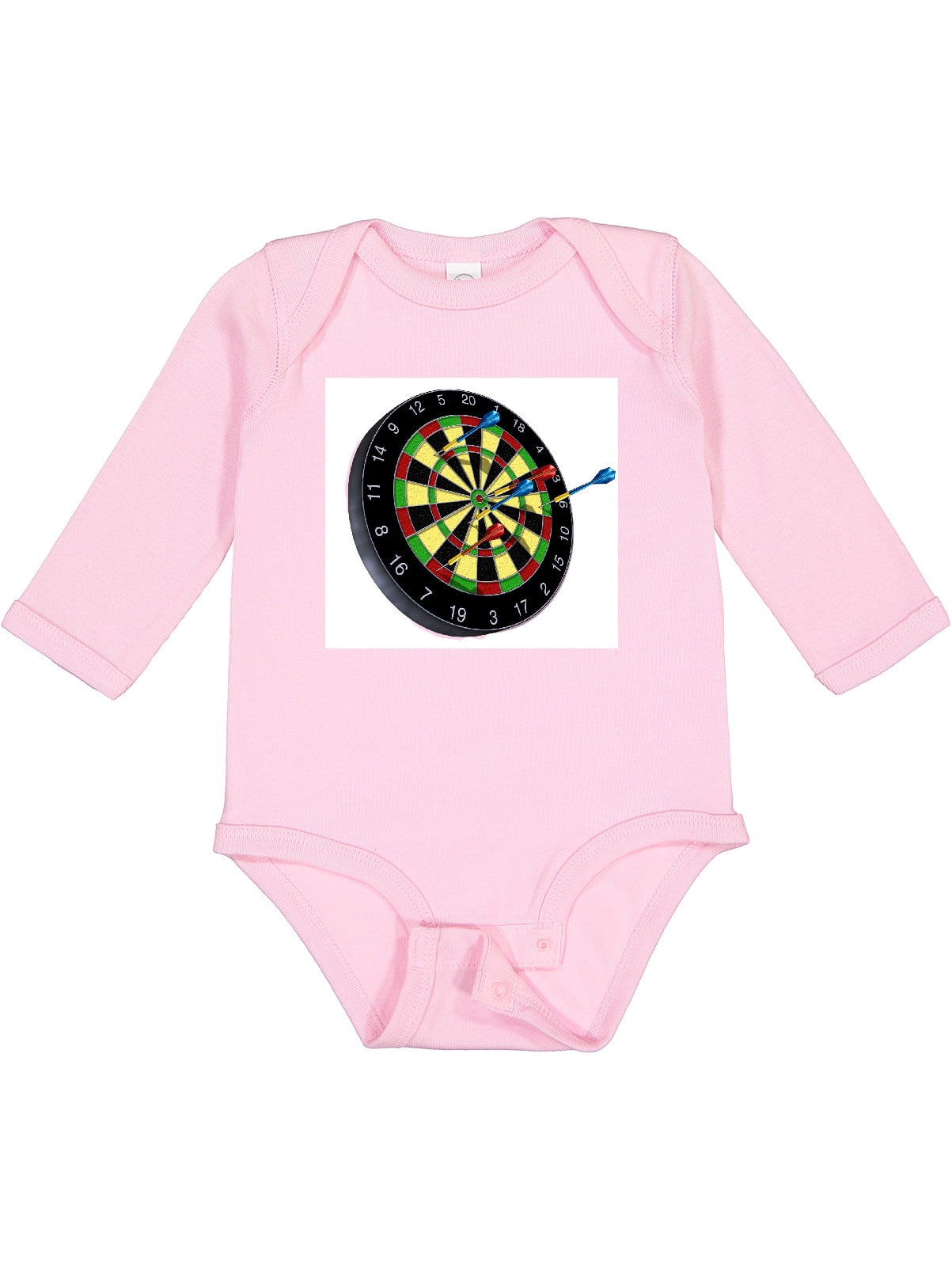Inktastic Dart Board Boys or Girls Long Sleeve Baby Bodysuit