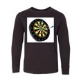 thumbnail image 1 of Inktastic Dart Board Long Sleeve Youth T-Shirt, 1 of 5
