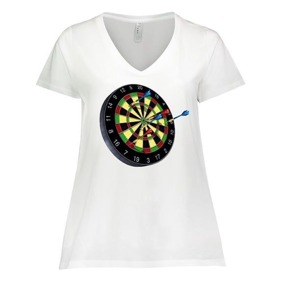 Inktastic Dart Board Women's Plus Size V-Neck T-Shirt