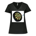 thumbnail image 1 of Inktastic Dart Board Women's Plus Size V-Neck T-Shirt, 1 of 5