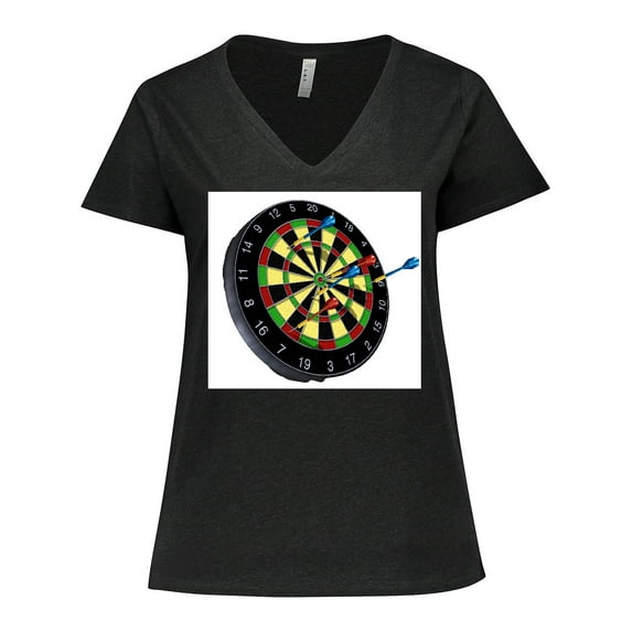 Inktastic Dart Board Women's Plus Size V-Neck T-Shirt