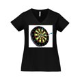 thumbnail image 1 of Inktastic Dart Board Women's Plus Size V-Neck T-Shirt, 1 of 5
