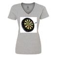 thumbnail image 1 of Inktastic Dart Board Women's V-Neck T-Shirt, 1 of 5