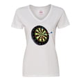 thumbnail image 1 of Inktastic Dart Board Women's V-Neck T-Shirt, 1 of 5