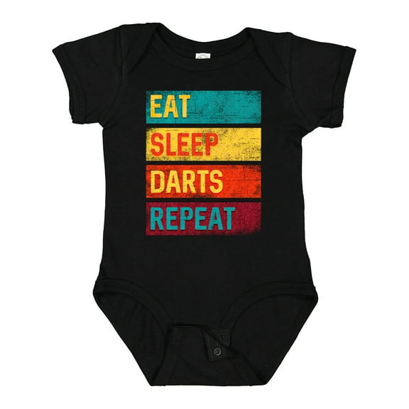 Inktastic Dart Game Eat Sleep Darts Repeat Boys or Girls Baby Bodysuit
