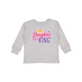 thumbnail image 1 of Inktastic Daughter of a King with Crown Fathers Day Boys or Girls Long Sleeve Toddler T-Shirt, 1 of 5