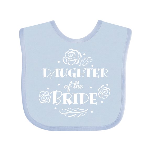 Inktastic Daughter of the Bride Roses and Leaves Boys or Girls Baby Bib