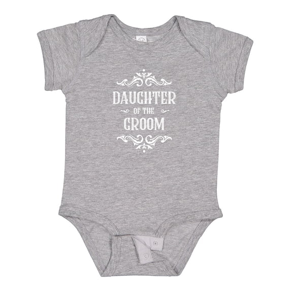 Inktastic Daughter of the Groom in White Girls Baby Bodysuit