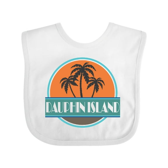 Inktastic Dauphin Island Alabama Vacation Boys or Girls Baby Bib