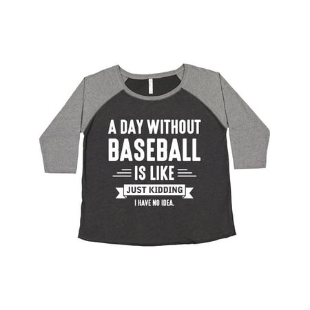 Inktastic Day Without Baseball Women's Plus Size T-Shirt