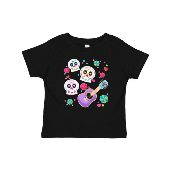Inktastic Day of the Dead Owl Sugar Skulls and Guitar Boys or Girls Baby T-Shirt