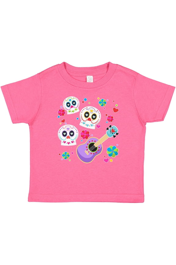 Day of the Dead Owl Sugar Skulls and Guitar Boys or Girls Baby T-Shirt