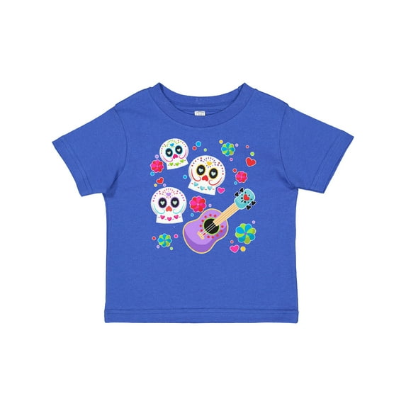 Inktastic Day of the Dead Owl Sugar Skulls and Guitar Boys or Girls Baby T-Shirt
