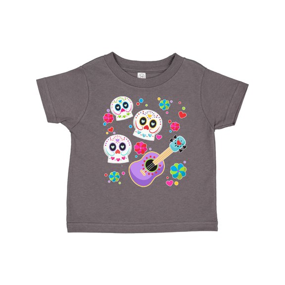 Inktastic Day of the Dead Owl Sugar Skulls and Guitar Boys or Girls Toddler T-Shirt