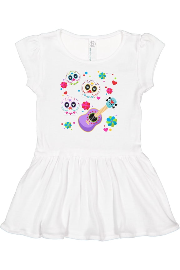 Day of the Dead Owl Sugar Skulls and Guitar Girls Baby Dress