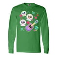 thumbnail image 1 of Inktastic Day of the Dead Owl Sugar Skulls and Guitar Long Sleeve T-Shirt, 1 of 5