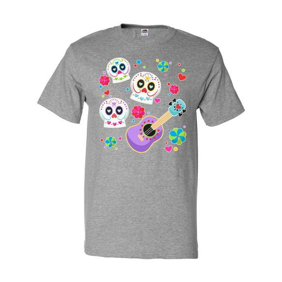 Inktastic Day of the Dead Owl Sugar Skulls and Guitar T-Shirt