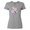 thumbnail image 1 of Inktastic Day of the Dead Owl Sugar Skulls and Guitar Women's T-Shirt, 1 of 5