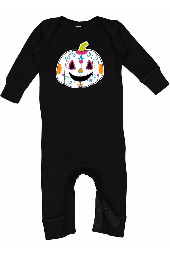 Day of the Dead Pumpkin Baby Romper Coveralls