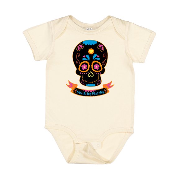 Inktastic Day of the Dead Skull BLK Boys or Girls Baby Bodysuit
