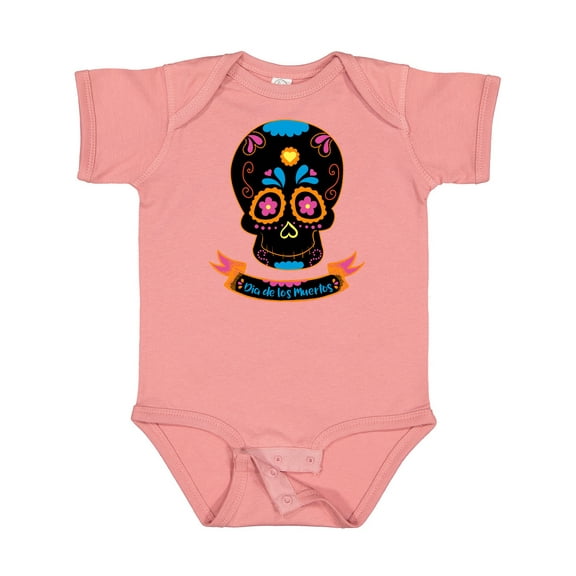 Inktastic Day of the Dead Skull BLK Boys or Girls Baby Bodysuit