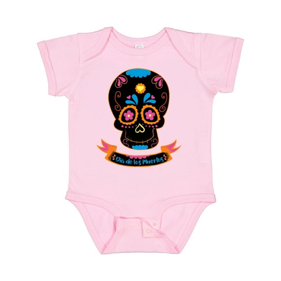 Inktastic Day of the Dead Skull BLK Boys or Girls Baby Bodysuit