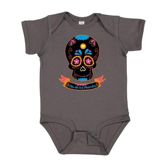 Inktastic Day of the Dead Skull BLK Boys or Girls Baby Bodysuit