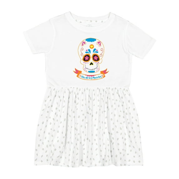 Inktastic Day of the Dead Skull Girls Toddler Dress