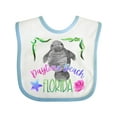 thumbnail image 1 of Inktastic Daytona Beach Florida Cute Swimming Manatee Boys or Girls Baby Bib, 1 of 4