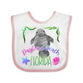 thumbnail image 1 of Inktastic Daytona Beach Florida Cute Swimming Manatee Boys or Girls Baby Bib, 1 of 4