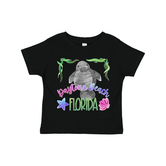 Inktastic Daytona Beach Florida Cute Swimming Manatee Boys or Girls Toddler T-Shirt