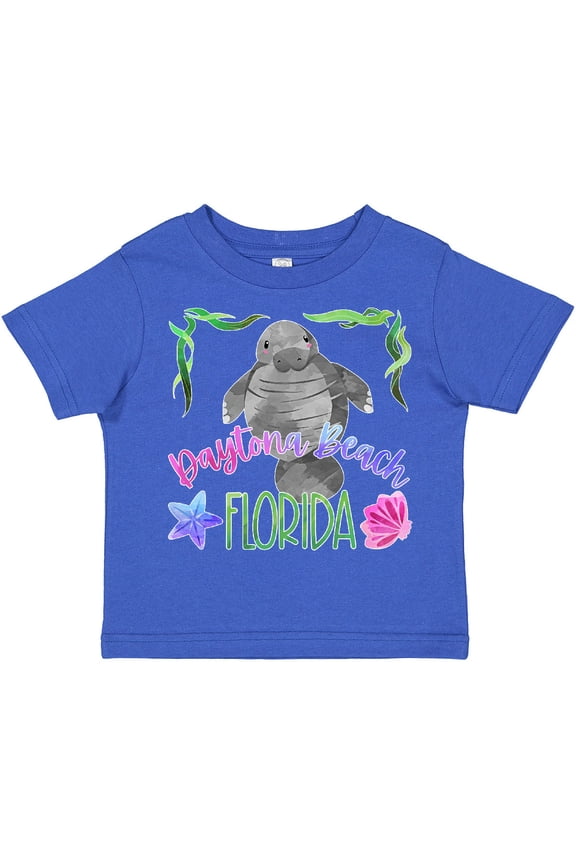 Daytona Beach Florida Cute Swimming Manatee Boys or Girls Toddler T-Shirt