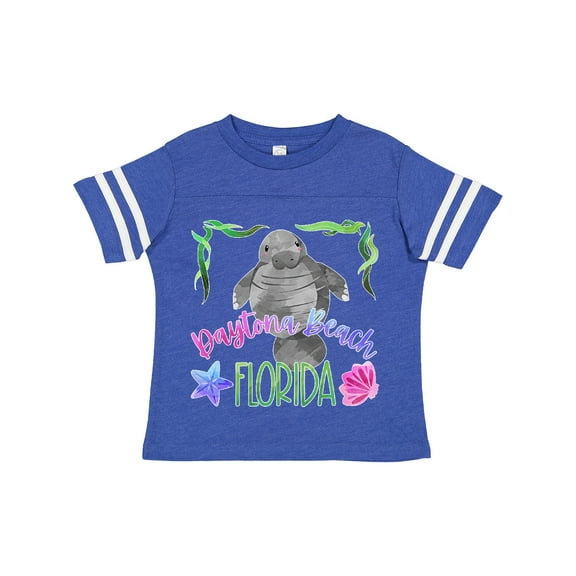Inktastic Daytona Beach Florida Cute Swimming Manatee Boys or Girls Toddler T-Shirt