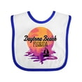 thumbnail image 1 of Inktastic Daytona Beach Florida Sunset Girls Baby Bib, 1 of 4